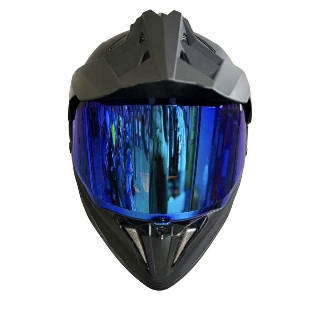 CASCO CERTIFICADO DOBLE PROPÓSITO URBAN BIKER – URBAN 89 OBSIDIAN CON VISOR AZUL + VISOR TRANSPARENTE + PELÍCULA ANTIEMPAÑANTE - Imagen 7