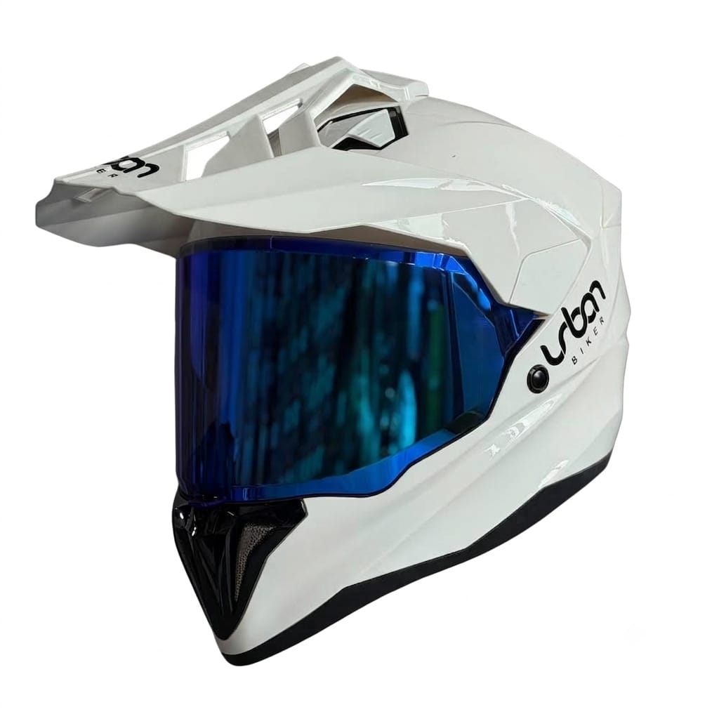CASCO CERTIFICADO DOBLE PROPÓSITO URBAN BIKER – URBAN 89 PEARL BLAZE CON VISOR AZUL + VISOR TRANSPARENTE + PELÍCULA ANTIEMPAÑANTE - Imagen 4