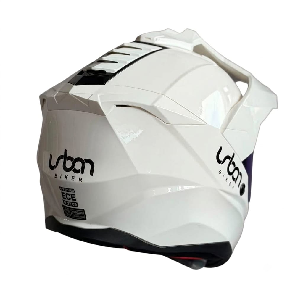 CASCO CERTIFICADO DOBLE PROPÓSITO URBAN BIKER – URBAN 89 PEARL BLAZE CON VISOR AZUL + VISOR TRANSPARENTE + PELÍCULA ANTIEMPAÑANTE - Imagen 5