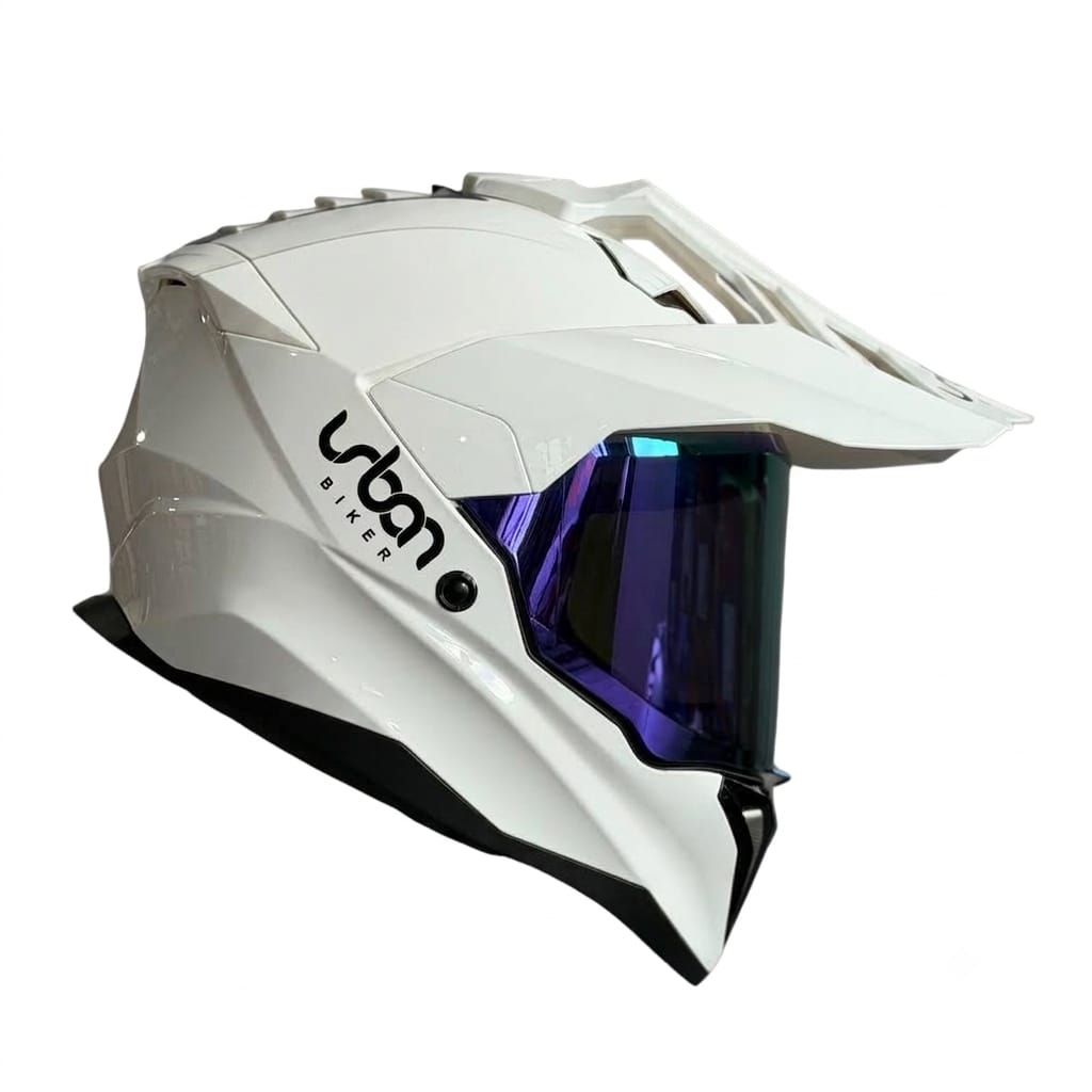 CASCO CERTIFICADO DOBLE PROPÓSITO URBAN BIKER – URBAN 89 PEARL BLAZE CON VISOR MORADO + VISOR TRANSPARENTE + PELÍCULA ANTIEMPAÑANTE - Imagen 4