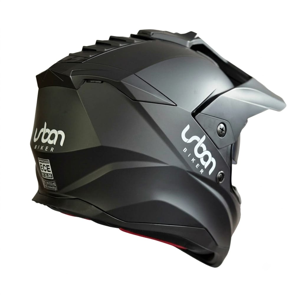 CASCO CERTIFICADO DOBLE PROPÓSITO URBAN BIKER – URBAN 89 OBSIDIAN CON VISOR MORADO + VISOR TRANSPARENTE + PELÍCULA ANTIEMPAÑANTE - Imagen 6