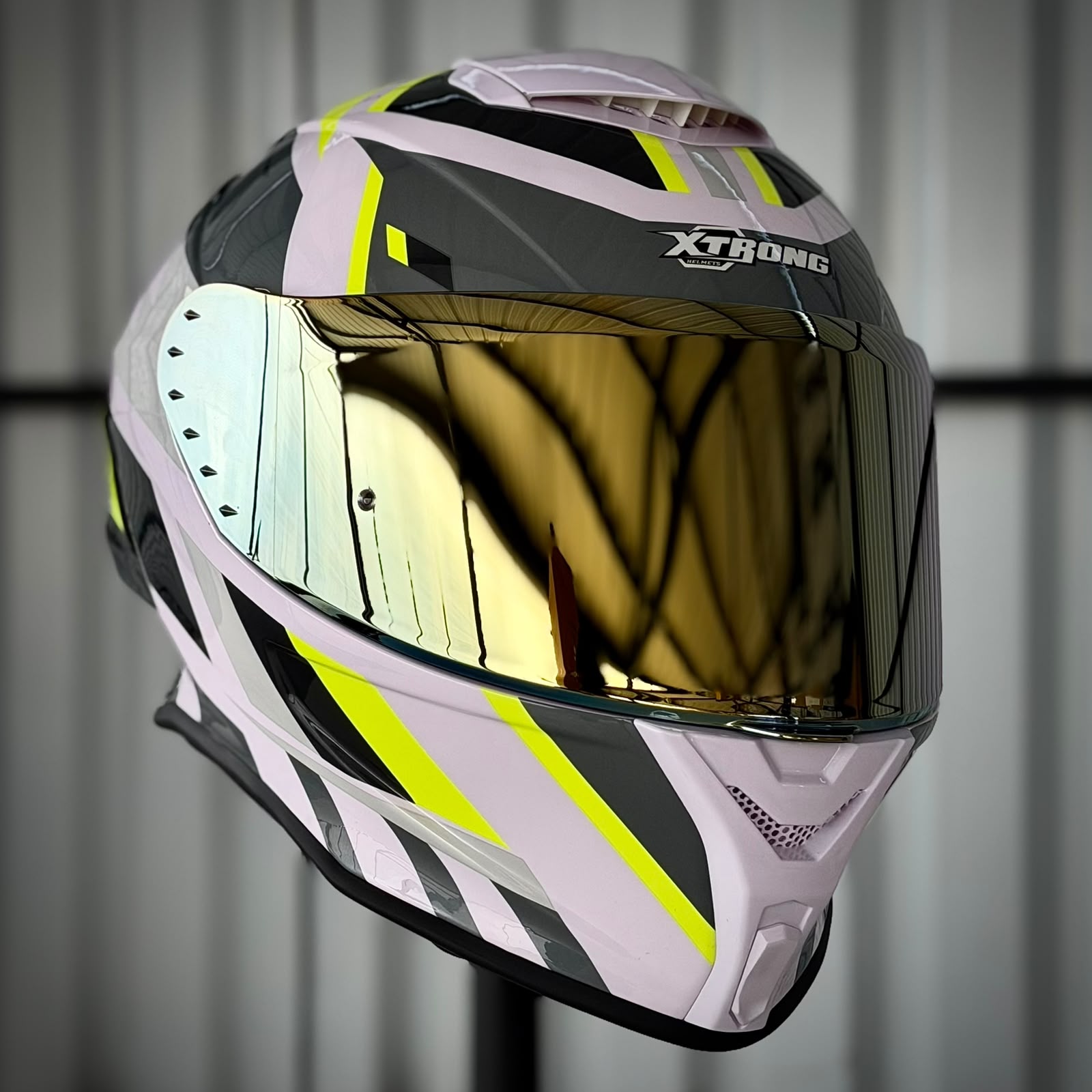 CASCO CERTIFICADO XTRONG 820 GRIS LINEAL + VISOR COLOR + VISOR TRANSPARENTE + PELÍCULA ANTIEMPAÑANTE - Imagen 3