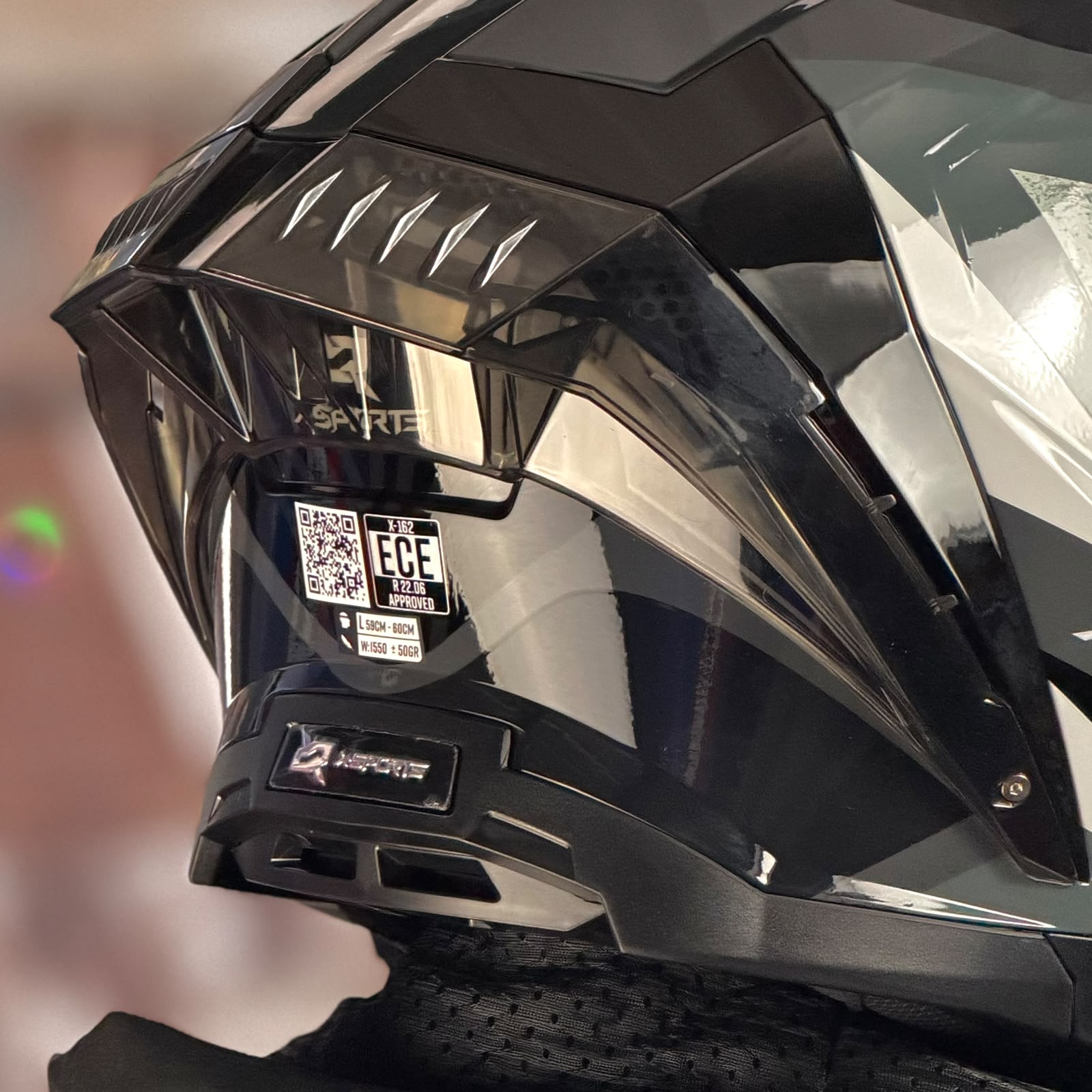 CASCO CERTIFICADO X-SPORTS CYBER GRAY CON VISOR FOTOCROMÁTICO + INTERCOMUNICADOR Q08 - Imagen 9