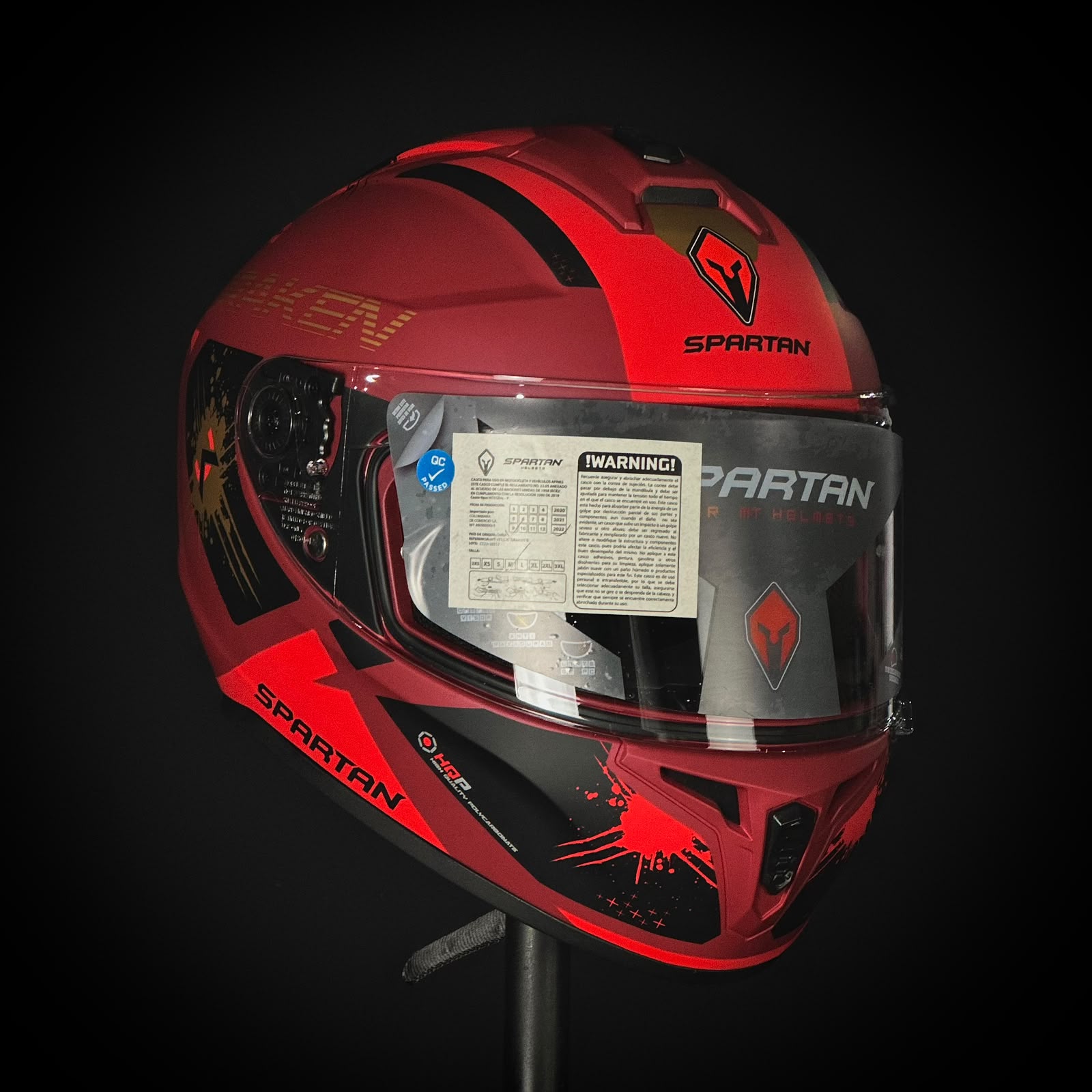 CASCO CERTIFICADO SPARTAN CRIMSON + BLUETOOTH X20 - Imagen 4