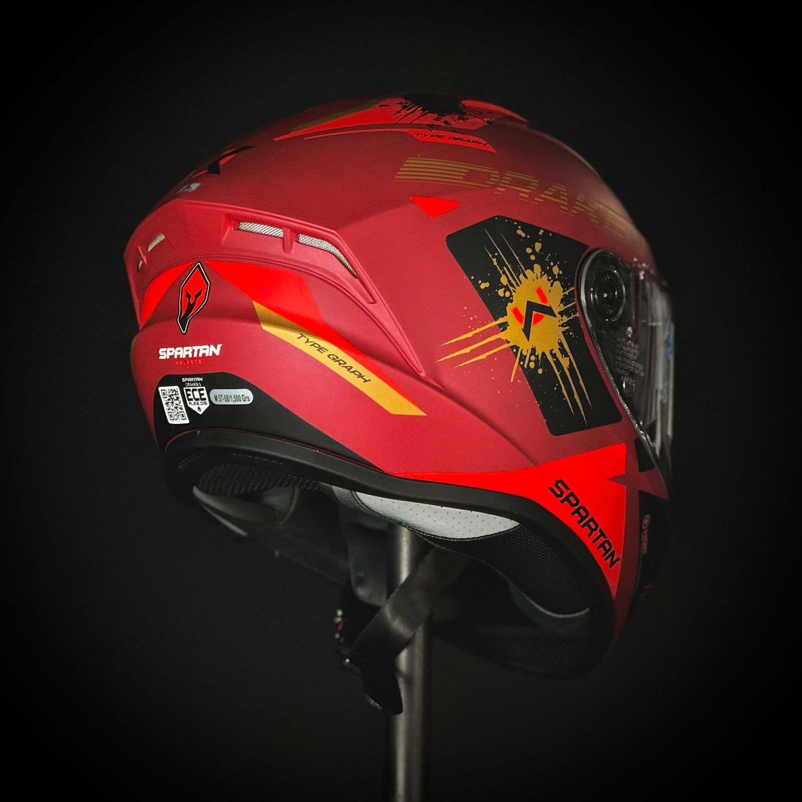 CASCO CERTIFICADO SPARTAN CRIMSON + BLUETOOTH X20 - Imagen 6