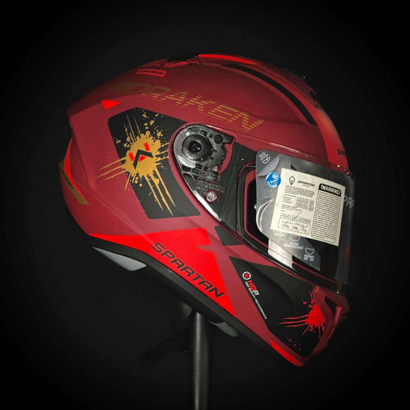 CASCO CERTIFICADO SPARTAN CRIMSON + BLUETOOTH X20 - Imagen 2