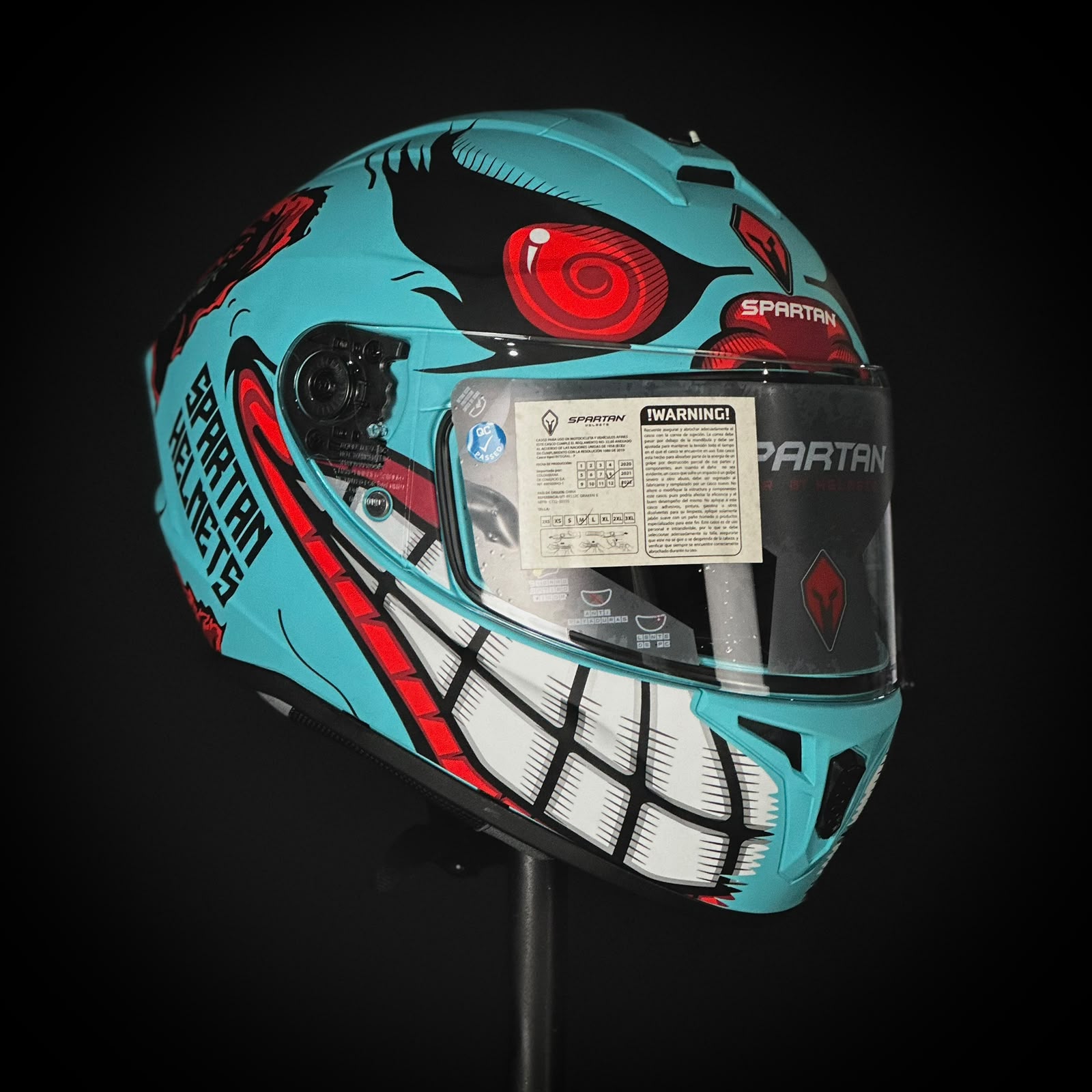 CASCO CERTIFICADO SPARTAN VENEMOUS GRIN + BLUETOOTH X20 - Imagen 4