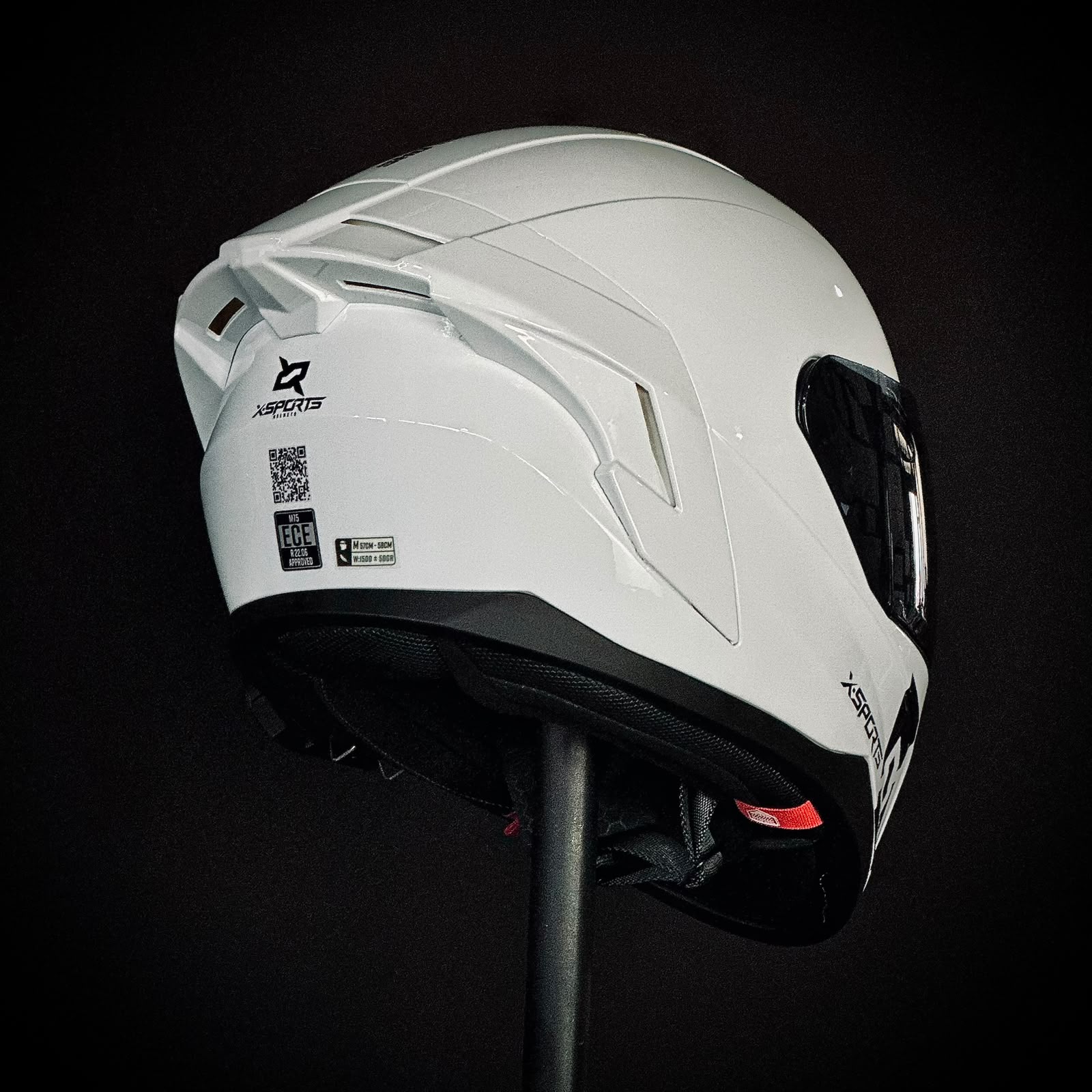 CASCO CERTIFICADO X-SPORTS GHOST CON VISOR NEGRO + TRANSPARENTE + INTERCOMUNICADOR Q08 - Imagen 6