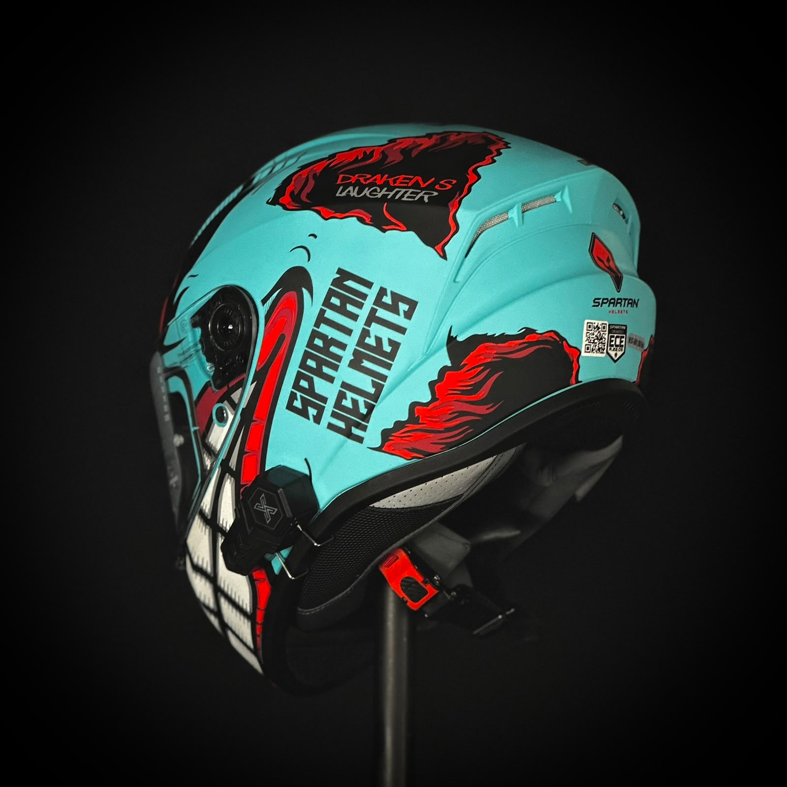 CASCO CERTIFICADO SPARTAN VENEMOUS GRIN + BLUETOOTH X20 - Imagen 5