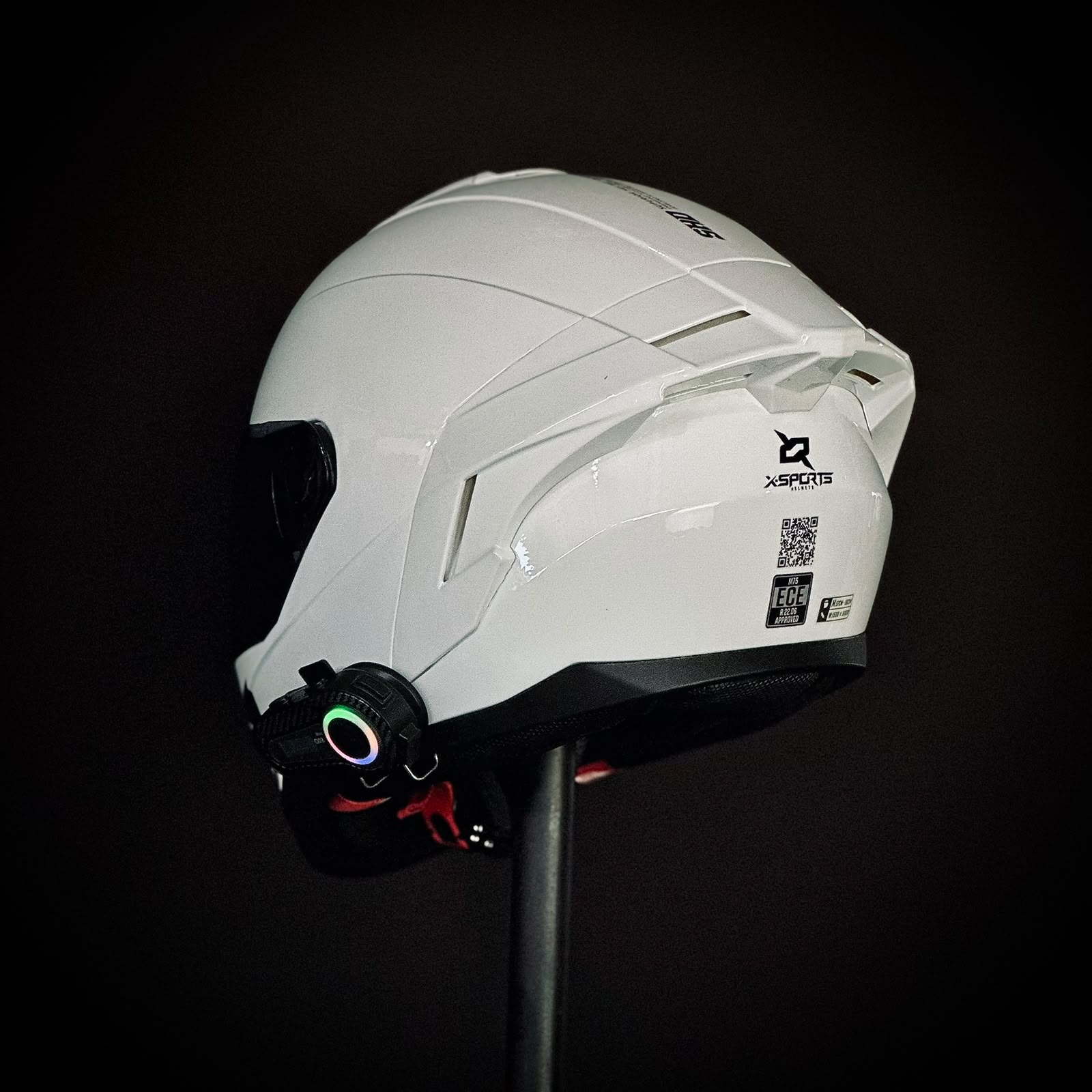 CASCO CERTIFICADO X-SPORTS GHOST CON VISOR NEGRO + TRANSPARENTE + INTERCOMUNICADOR Q08 - Imagen 5