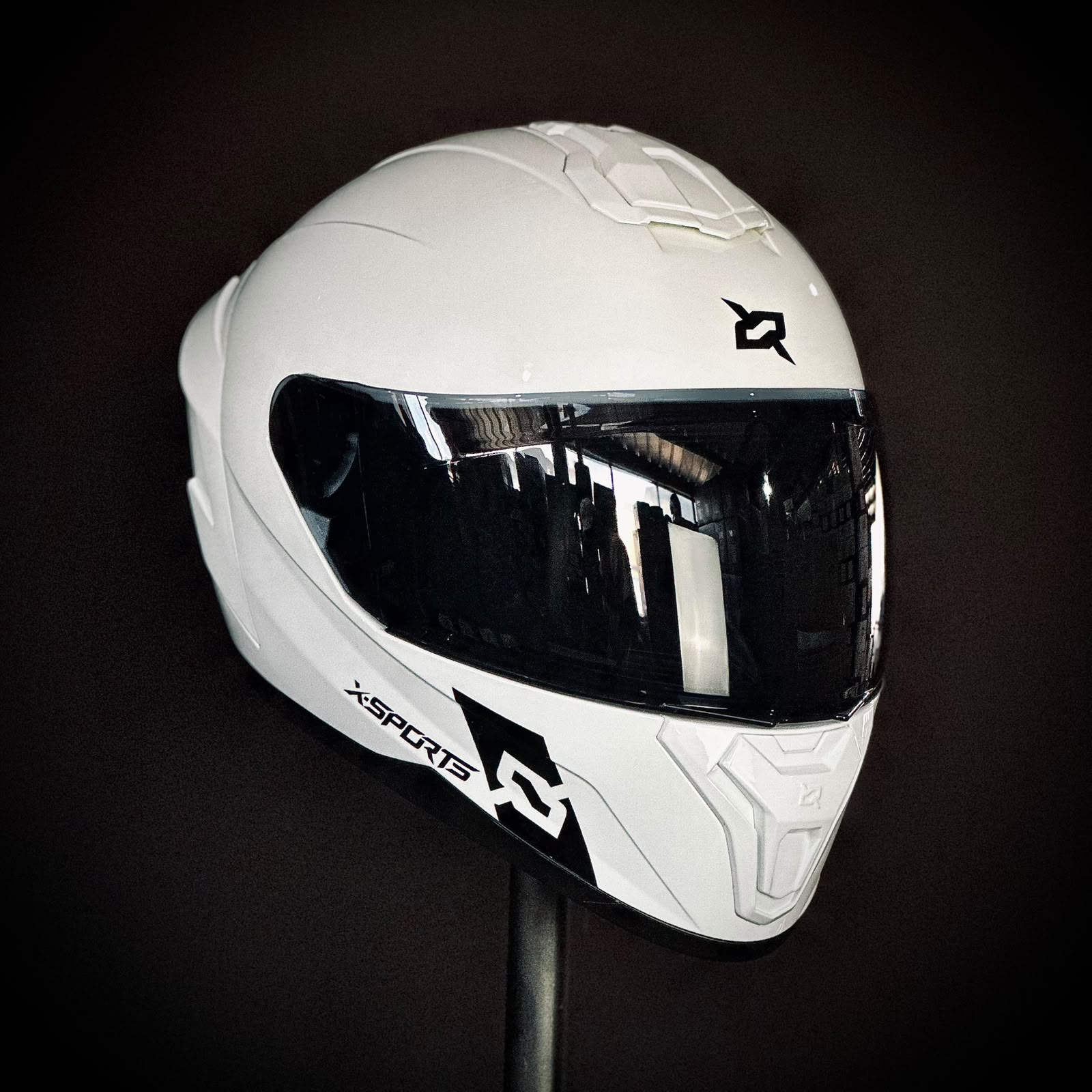 CASCO CERTIFICADO X-SPORTS GHOST CON VISOR NEGRO + TRANSPARENTE + INTERCOMUNICADOR Q08 - Imagen 4