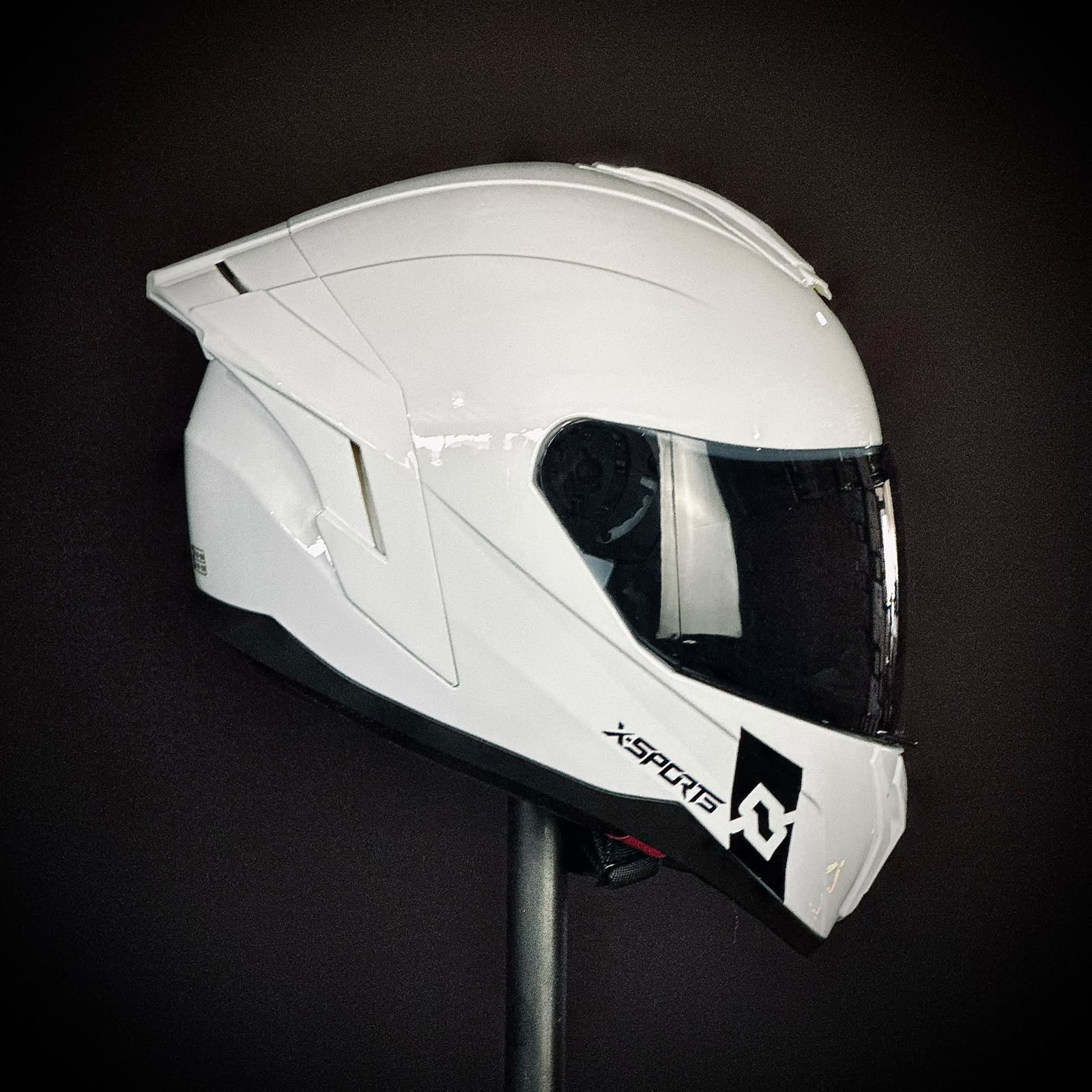 CASCO CERTIFICADO X-SPORTS GHOST CON VISOR NEGRO + TRANSPARENTE + INTERCOMUNICADOR Q08 - Imagen 2